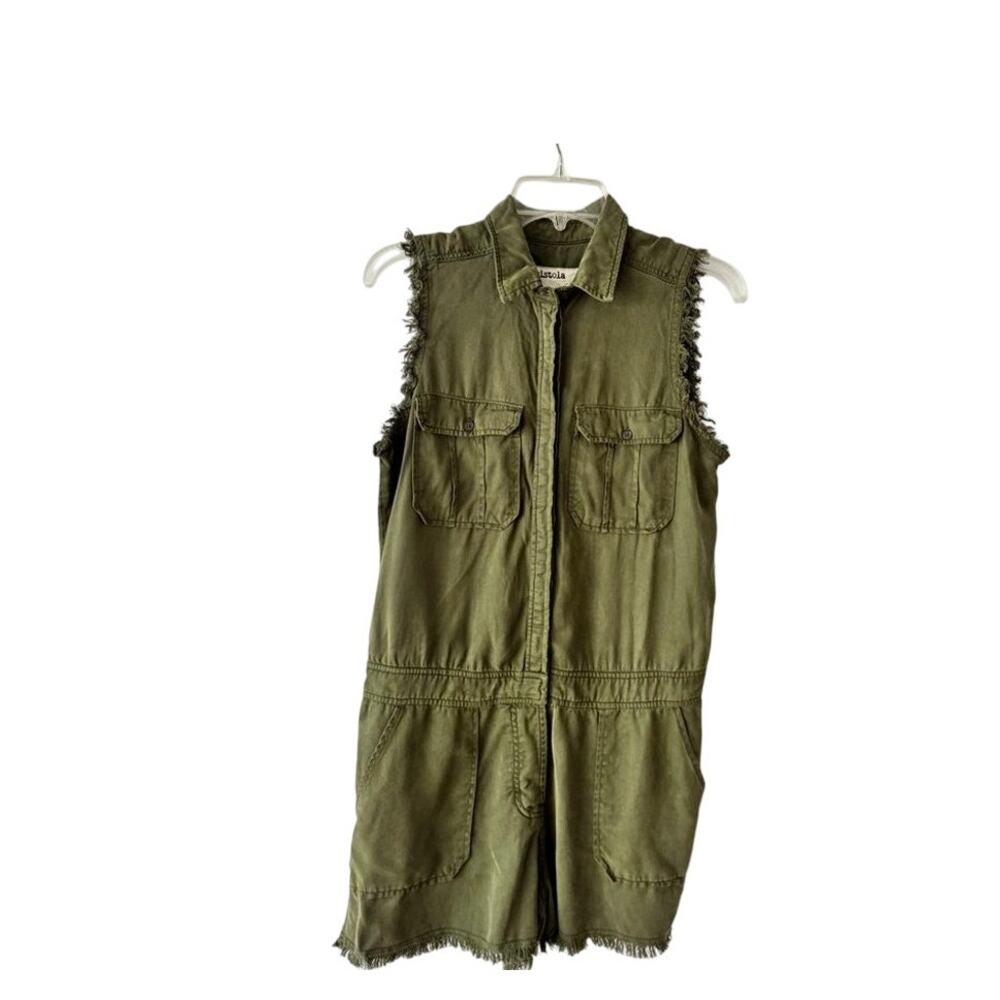 Pistola Sleeveless Utility Romper Women’s Medium Frayed Hem